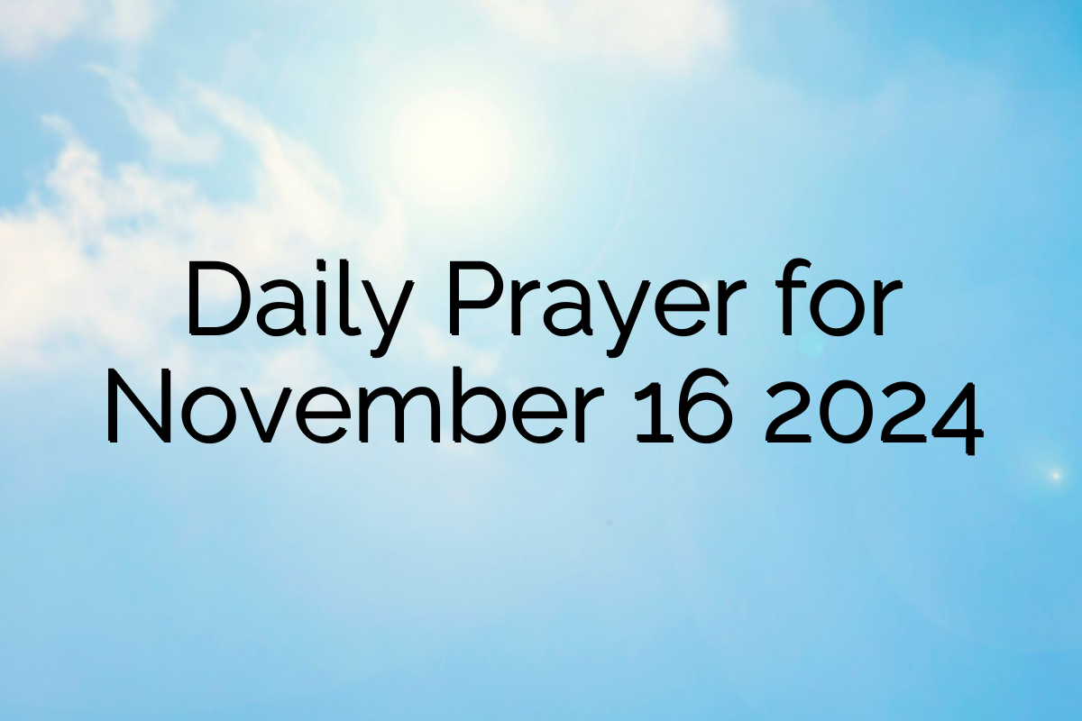 Daily Prayer for November 16 2024